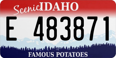 ID license plate E483871