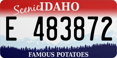 ID license plate E483872