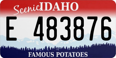 ID license plate E483876