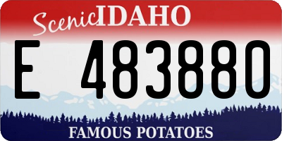 ID license plate E483880