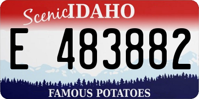 ID license plate E483882