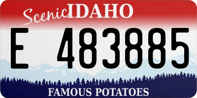 ID license plate E483885