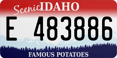 ID license plate E483886
