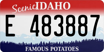 ID license plate E483887