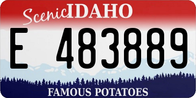 ID license plate E483889