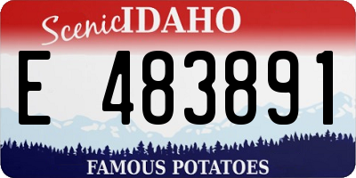 ID license plate E483891