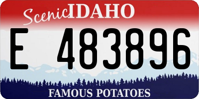 ID license plate E483896