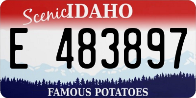 ID license plate E483897