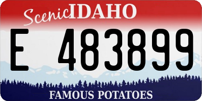 ID license plate E483899