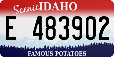 ID license plate E483902