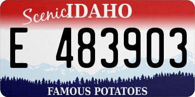 ID license plate E483903