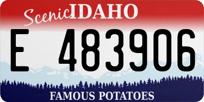 ID license plate E483906