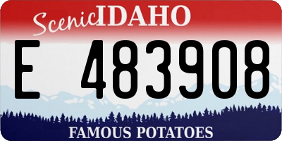 ID license plate E483908