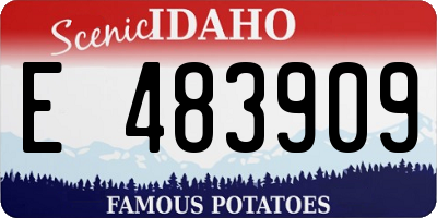 ID license plate E483909