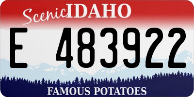 ID license plate E483922