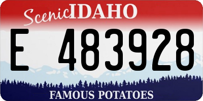 ID license plate E483928