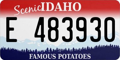 ID license plate E483930