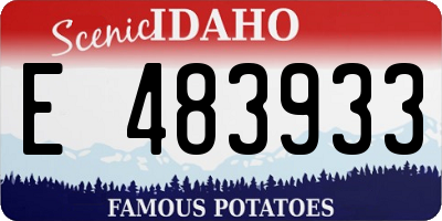 ID license plate E483933