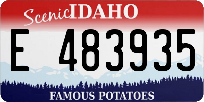 ID license plate E483935