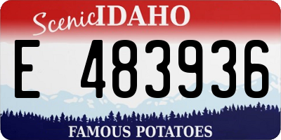 ID license plate E483936