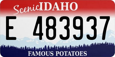 ID license plate E483937