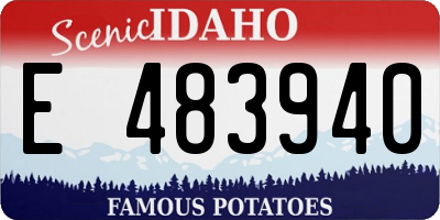 ID license plate E483940