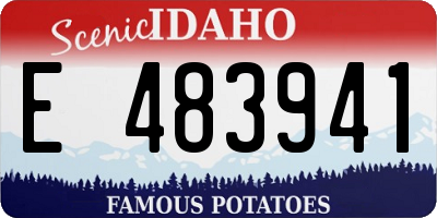 ID license plate E483941