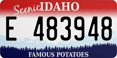 ID license plate E483948