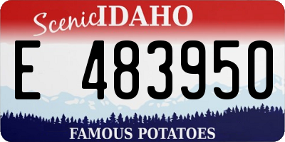 ID license plate E483950