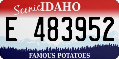 ID license plate E483952