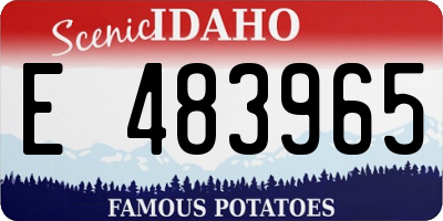 ID license plate E483965