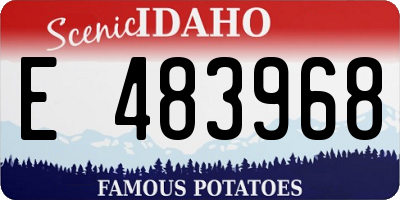 ID license plate E483968