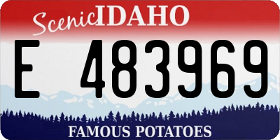 ID license plate E483969