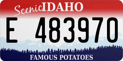 ID license plate E483970