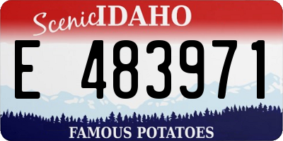 ID license plate E483971