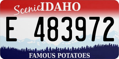 ID license plate E483972