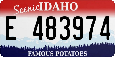 ID license plate E483974