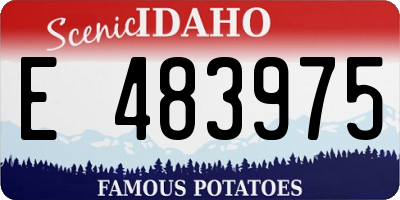 ID license plate E483975