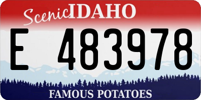 ID license plate E483978