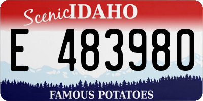 ID license plate E483980