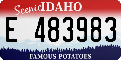 ID license plate E483983