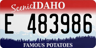 ID license plate E483986