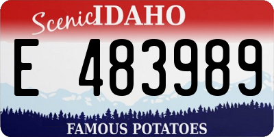 ID license plate E483989
