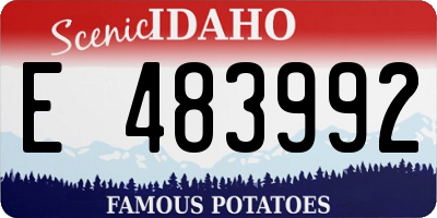 ID license plate E483992