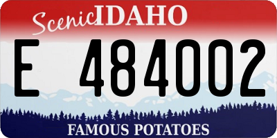 ID license plate E484002
