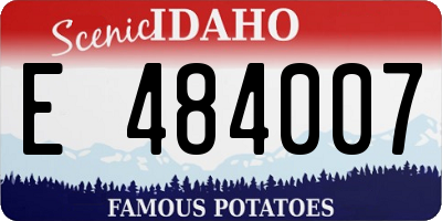 ID license plate E484007