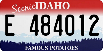 ID license plate E484012