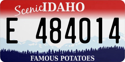 ID license plate E484014
