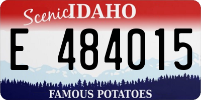 ID license plate E484015