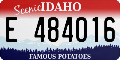 ID license plate E484016